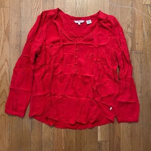 Levi's Red Long Sleeve Blouse